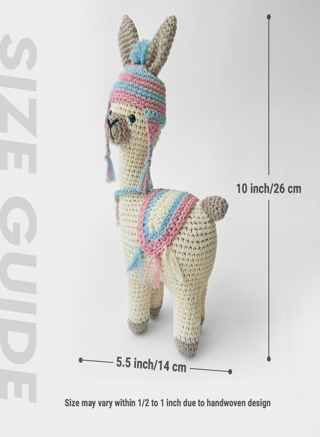 Kind Strings - Handmade Crochet Llama Soft Toy - Plush Stuffed Animal for Babies & Kids - Montessori Gift for Baby Girl or Boy - Safe, Cute & Adorable Nursery Decor - Image 2